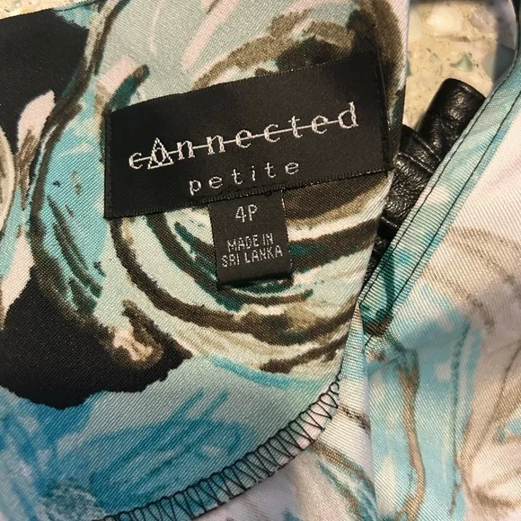 Connected Apparel Floral Sheath Sleeveless Dress Womens Petite 4 Feminine - Picture 7 of 8